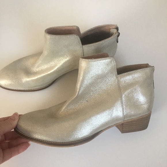 metallic booties